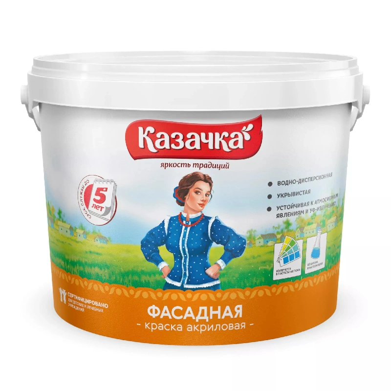 Краска Фасадная (F20) "Казачка" (13 кг)