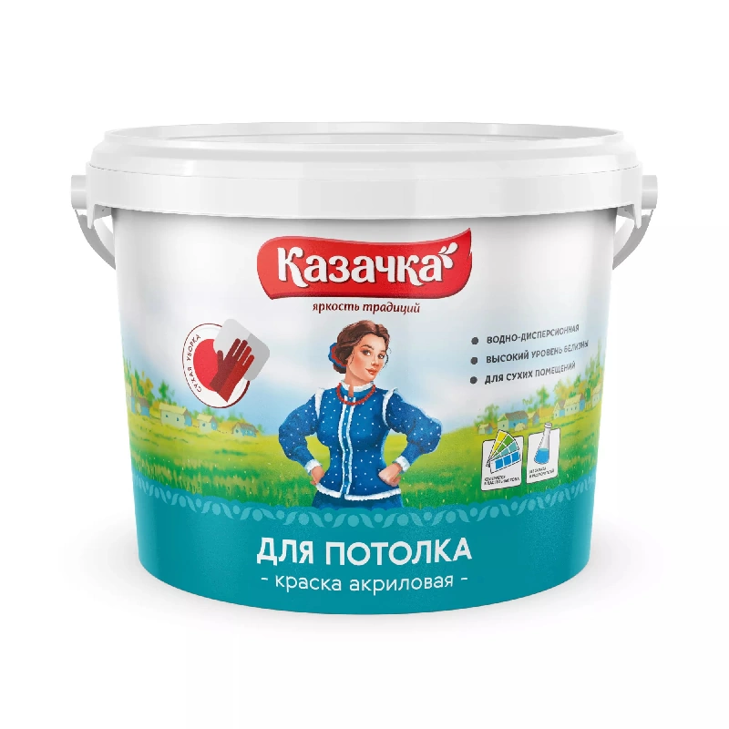 Краска для Потолков (W1) "Казачка" (4,5 кг)