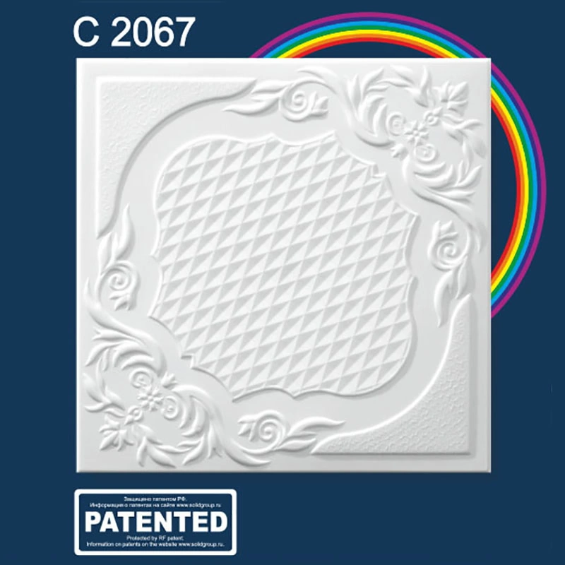 С2067 Белая Плита потолочная "Солид" (34 м²)