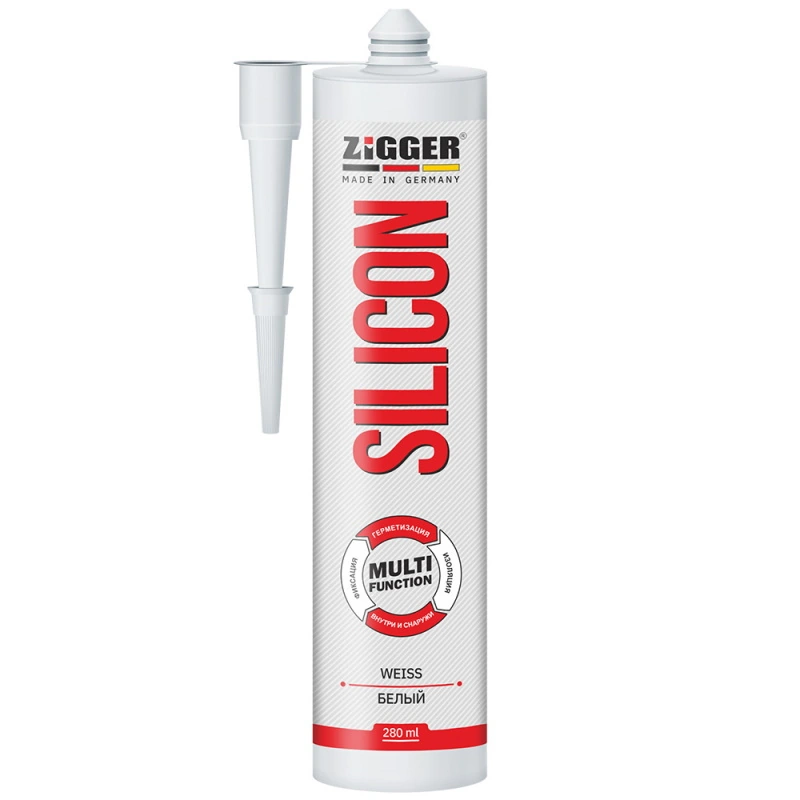Силикон Белый "Zigger PF" (280 мл)