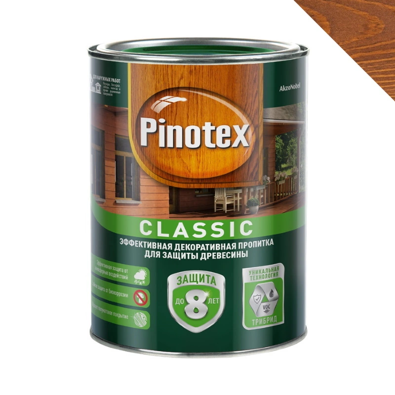 Пропитка Тиковое дерево "Pinotex Classic" (1 л)