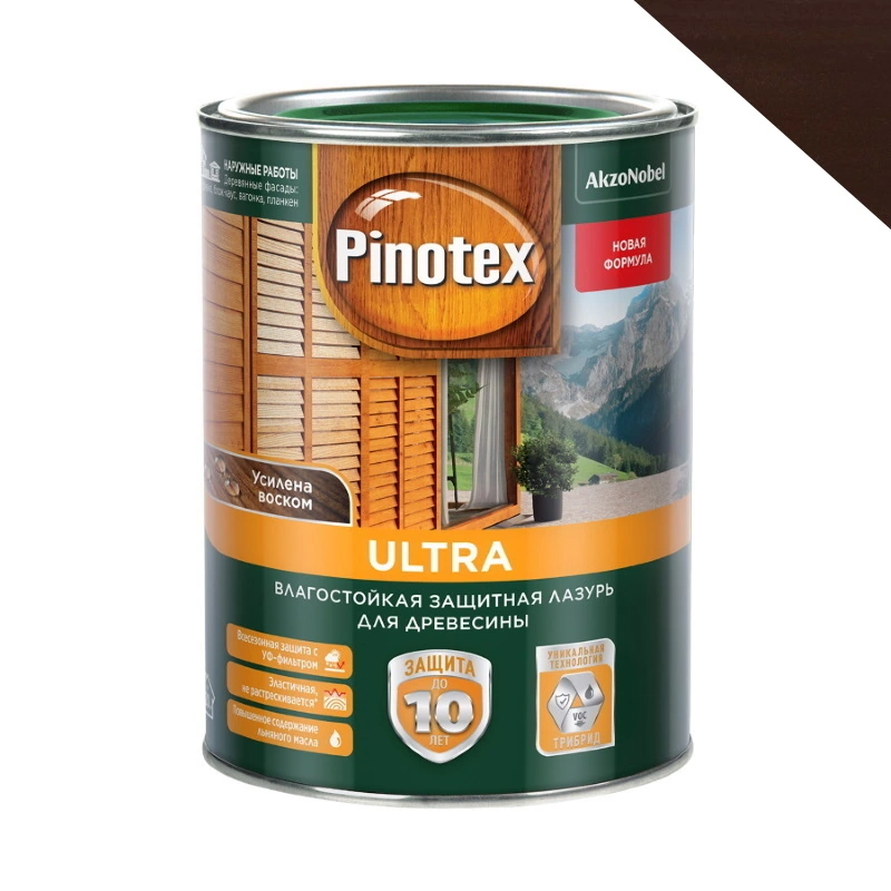 Лазурь влагостойкая Палисандр "Pinotex Ultra" (1 л)