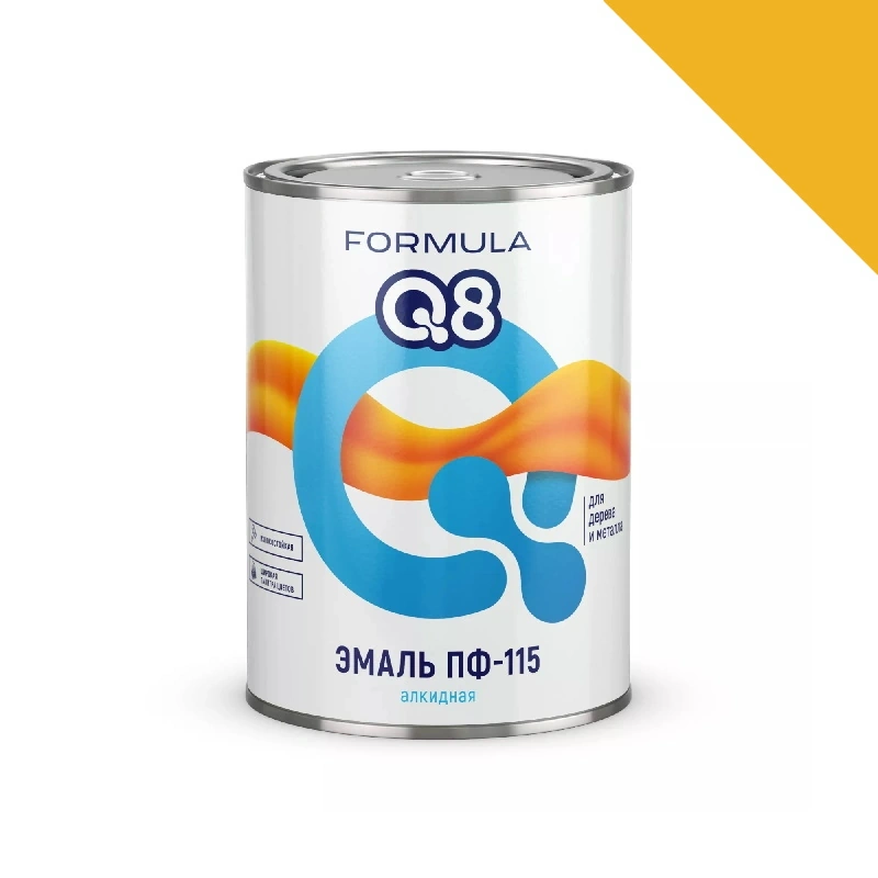 Эмаль ПФ-115 "Formula Q8" Желтая (0,9 кг)