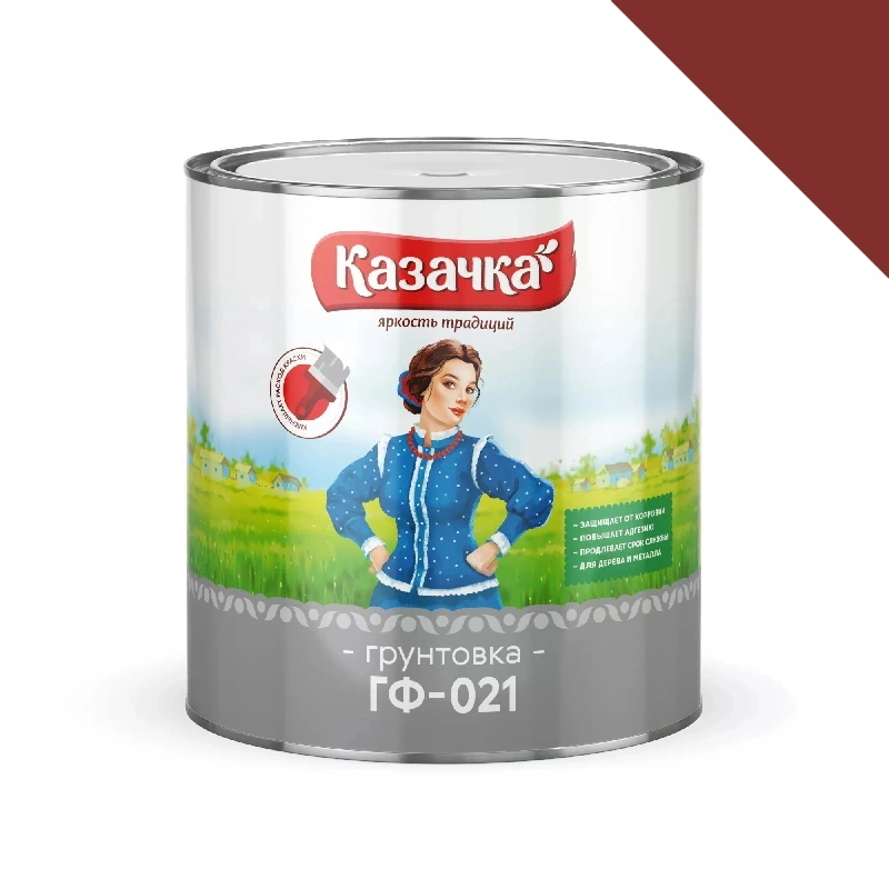 Грунт ГФ-021 "Казачка" Красно-коричневый (2,8 кг)