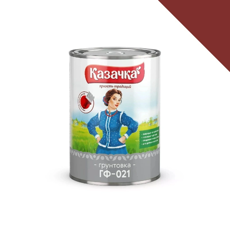 Грунт ГФ-021 "Казачка" Красно-коричневый (0,9 кг)