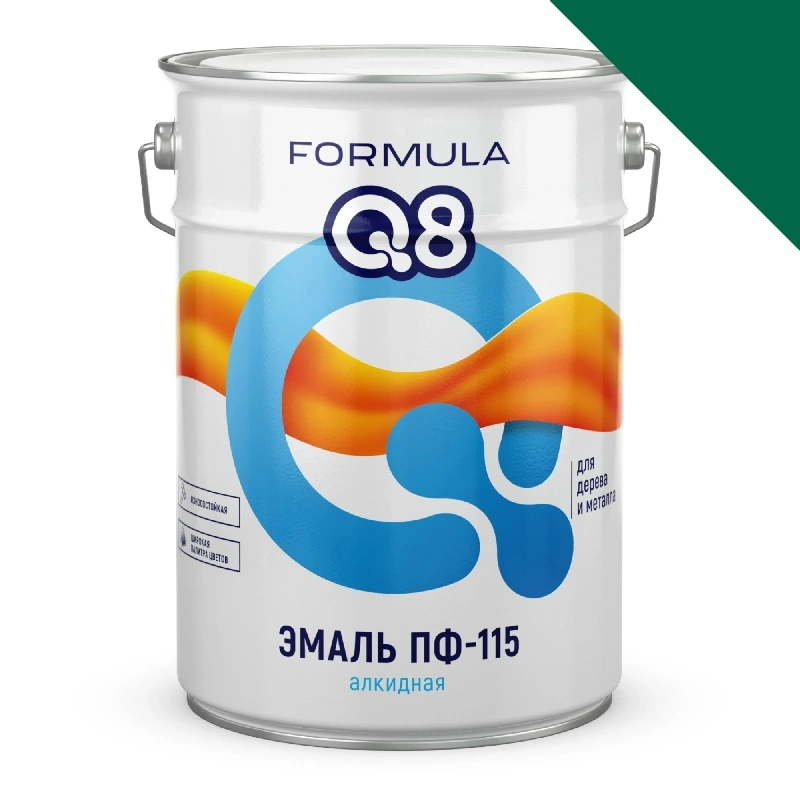 Эмаль ПФ-115 "Formula Q8" Зеленая (6 кг)
