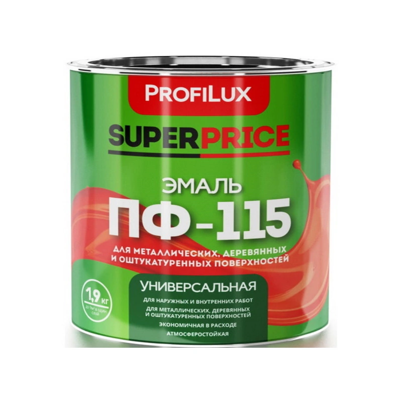 Эмаль ПФ-115 Вишнёвая "Profilux Superprice" (1,9 кг)