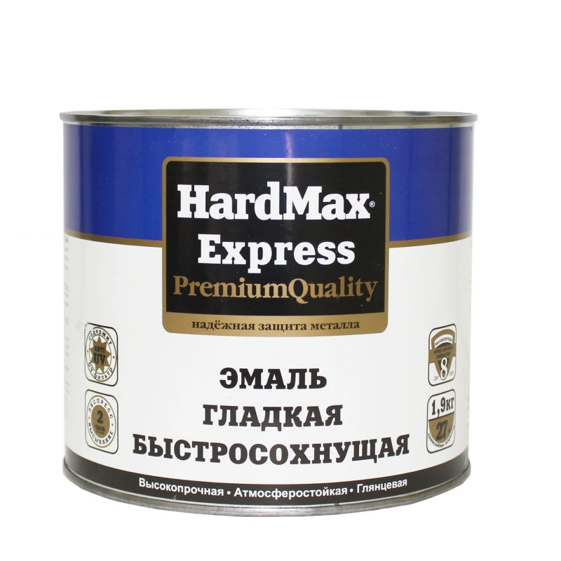 Эмаль гладкая быстросохнущая «HARDMAX EXPRESS» Желтая (1,9 кг)