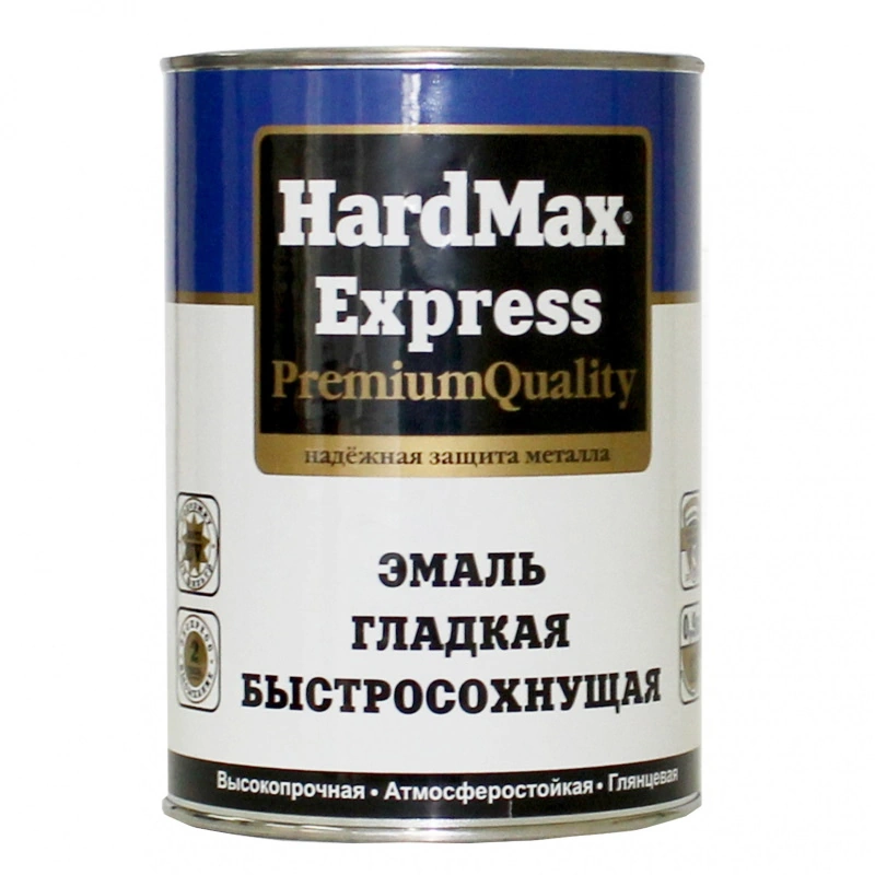 Эмаль гладкая быстросохнущая «HARDMAX EXPRESS» Серая (0,9 кг)