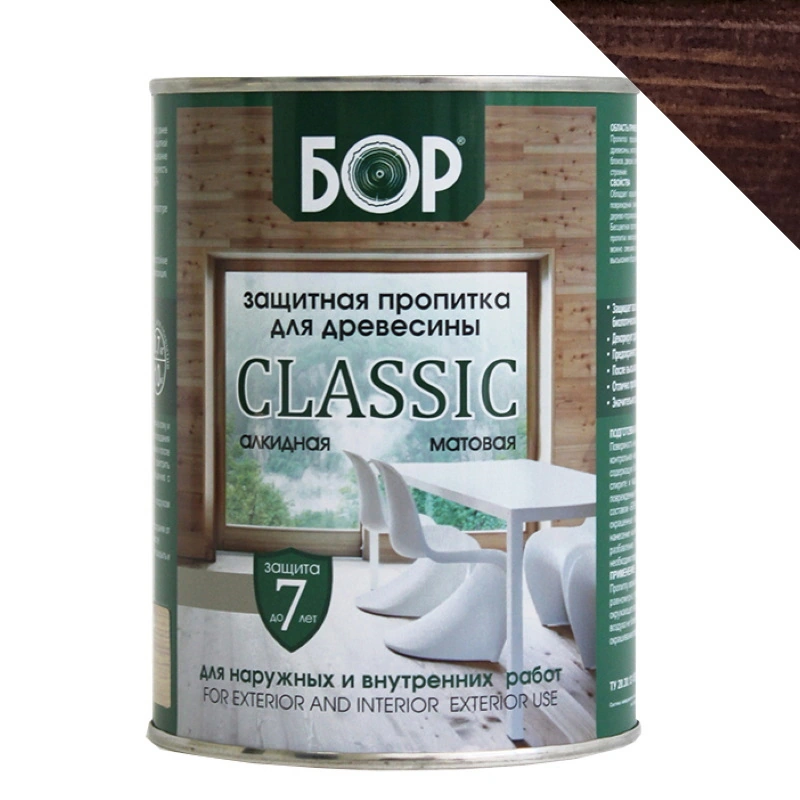 Защитная пропитка для древесины «CLASSIC» Палисандр "Бор" (0,7 кг)