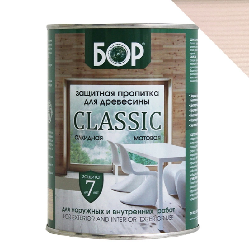 Защитная пропитка для древесины «CLASSIC» Береза "Бор" (0,7 кг)