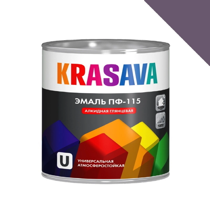 Эмаль ПФ-115 Антично-серая "Krasava" (2,7 кг)